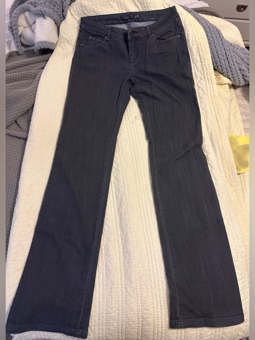 Prana Charcoal Straight-Leg Jeans size 4/27